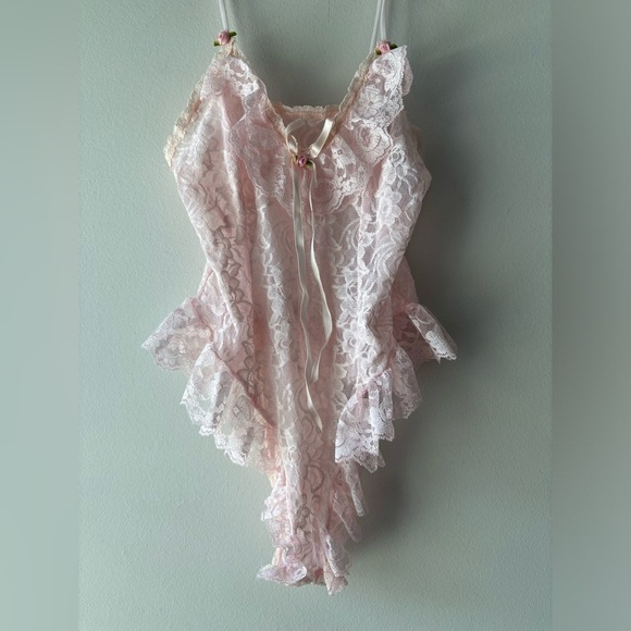 Vintage light pink laced baby doll size S - Picture 4 of 7